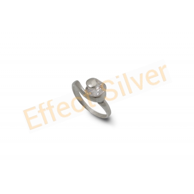 Silver ring - "Oval stone" 